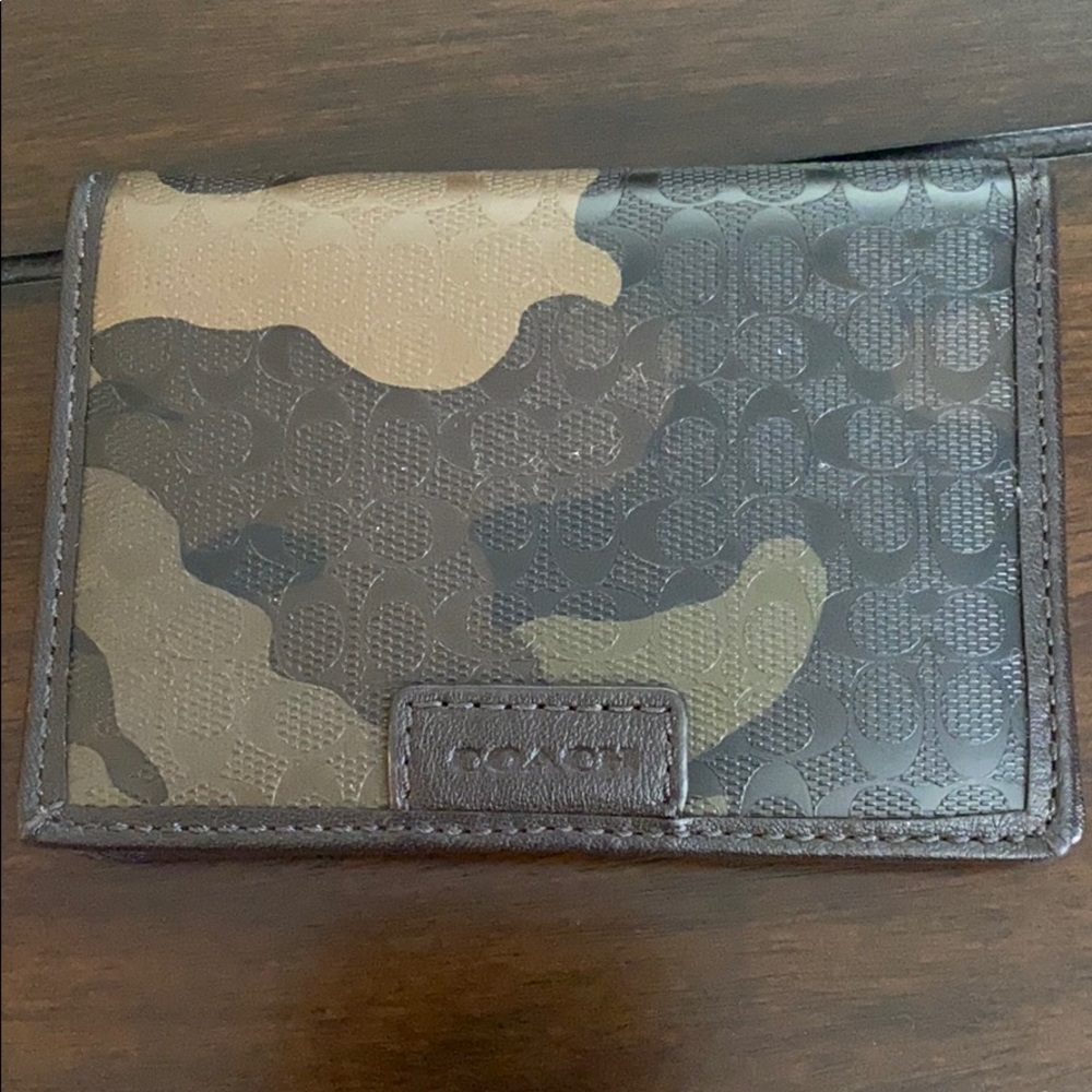 Camo Coach wallet NWOT